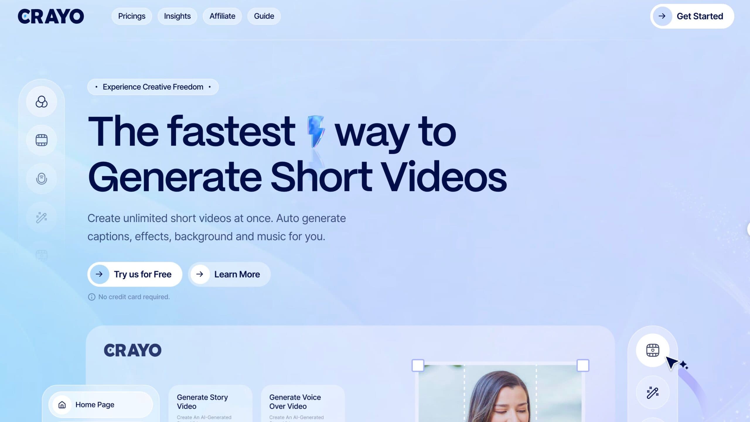 Crayo AI: The fastest way to Generate Short Videos