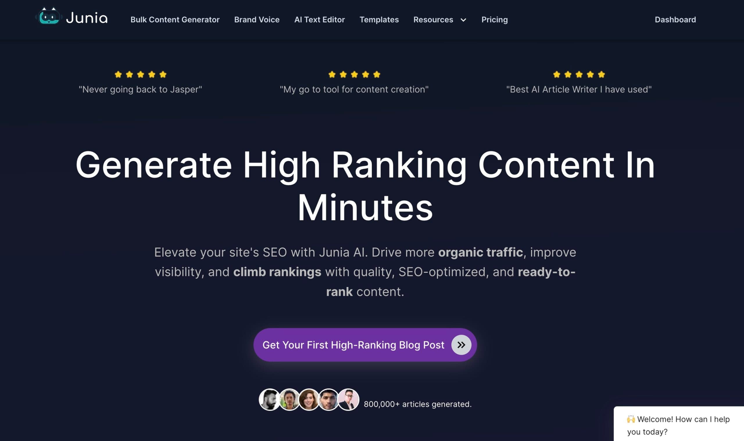 Rank Higher with Long-form Content: Junia AI