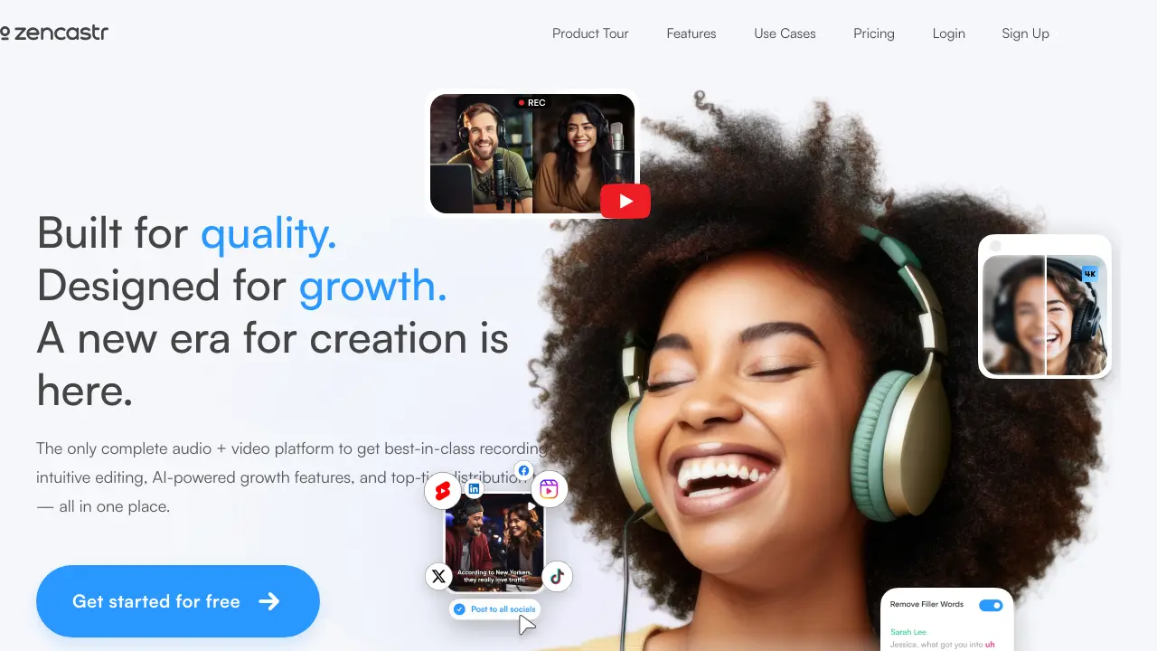 Zencastr: Studio-Quality Podcast Recording Made Easy for Beginners and Pros
